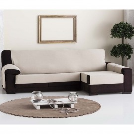 Funda de sofá práctica Chaise longue Lona liso